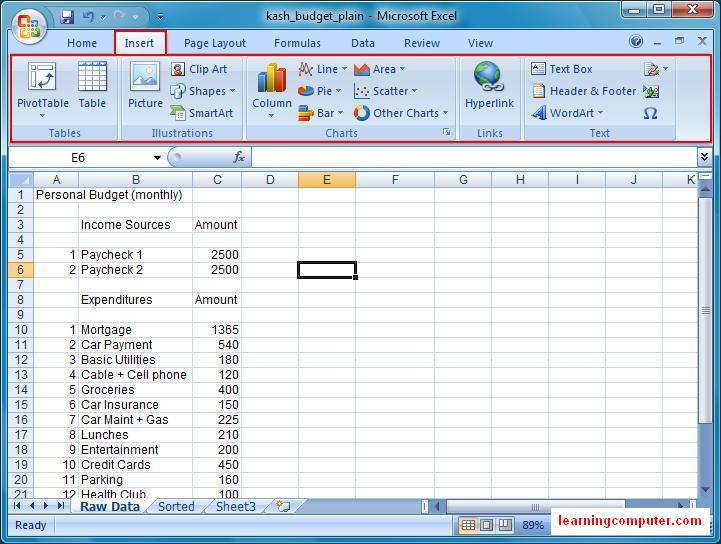 ms excel 2007 tutorial for beginners